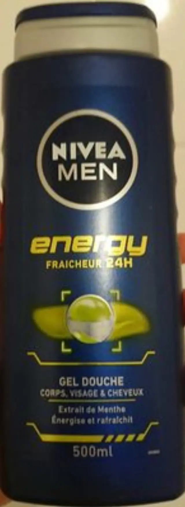 Nivea Men Energy 24h Fresh Effect Shower Gel Αφρόλουτρο για Σώμα Πρόσωπο & Μαλλιά με Εκχύλισμα Μέντας 500ml