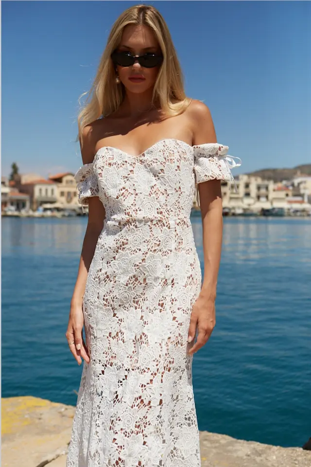 Johana Strapless Δαντέλα - XS