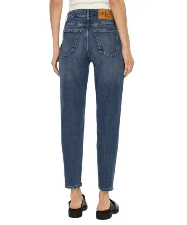 Calvin Klein - Γυναικείο Παντελόνι Jean Ck Mom Fit J20J224514-1BJ Μπλε Σκούρο 2