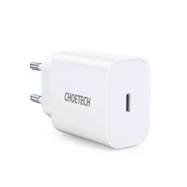 Φορτιστής Ταξιδίου Ταχείας Φόρτισης Choetech Q5004-V5 με Έξοδο USB C PD 20W Λευκό N65350