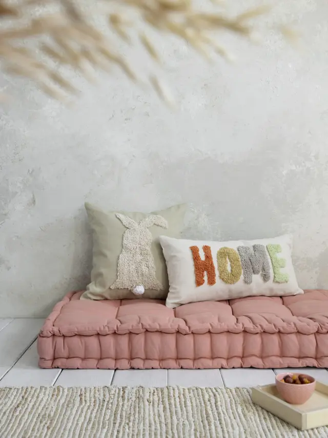 Nima Home Διακοσμητικό Μαξιλάρι 45x45 - Easter Bunny Μπεζ 2