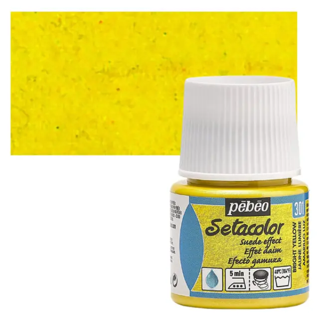 Pebeo Χρώμα Υφάσματος Setacolor Opaque Suede Effect - 301 Bright Yellow - 45ml