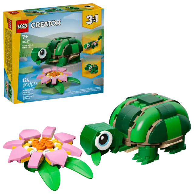 LEGO® Creator 3-in-1 Turtle with a Water Lily Flower για 7+ Ετών 124τμχ - 31377 2