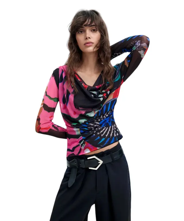 Desigual - Γυναικεία Μπλούζα Galaxia M. C. Lacroix 26WWTK11-9019 Πολύχρωμο