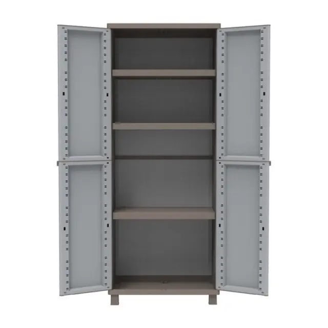 Ντουλάπα JRattan 268 Γκρι Πλαστικό 68x37.5x170cm 2