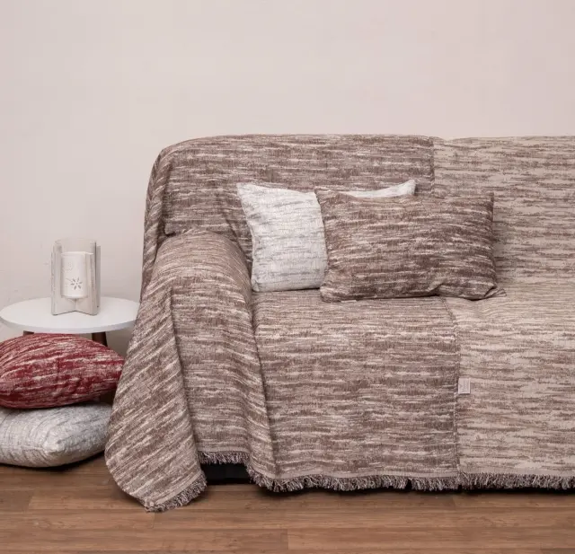 Ριχτάρι Πολυθρόνας 180Χ180 2 Οψεων Viopros 2214 Λινό 100% Chenille