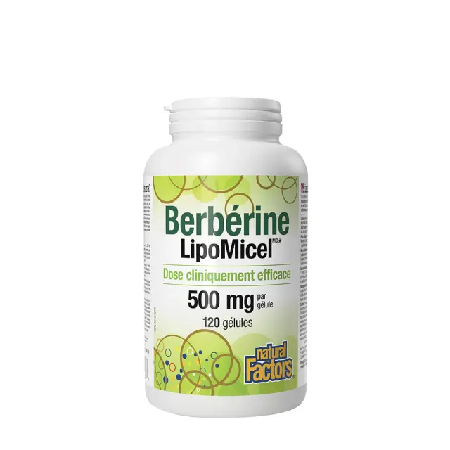Natural Factors Berberine LipoMicel Matrix 120 Softgels