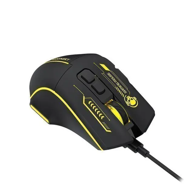 Wozinsky Gaming Mouse WMGK-1181W Wired Optical 7200DPI with Backlight Black / Yellow 3