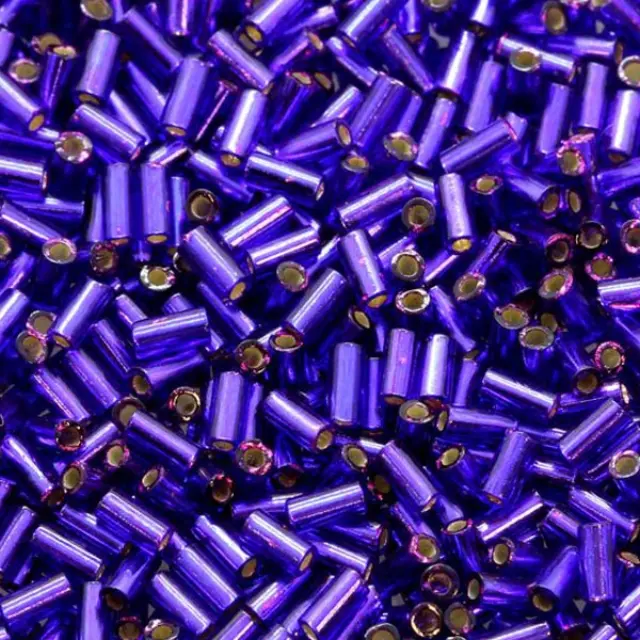 Χάντρα Miyuki Glass Bugles - 1427 - Silver Lined Violet 3mm - 10gr