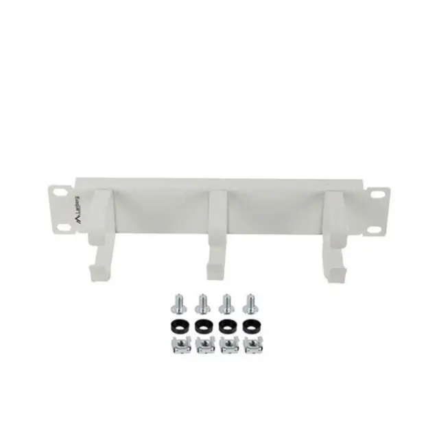 Lanberg 10" Cable Management 3 Rings Type B 1U Gray (AK-1702-S)