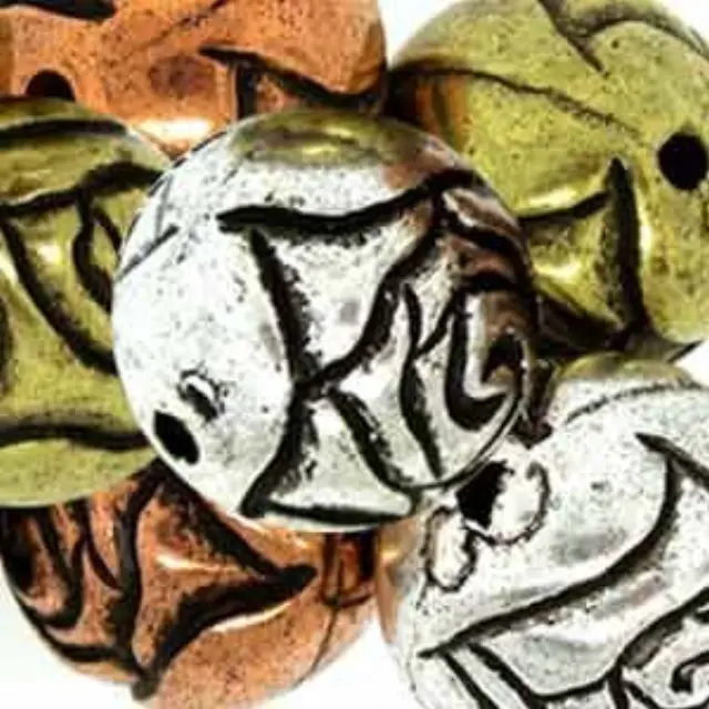 Επιμεταλλωμένη Χάντρα Rosebud Antique Mix 14mm ~6τεμ
