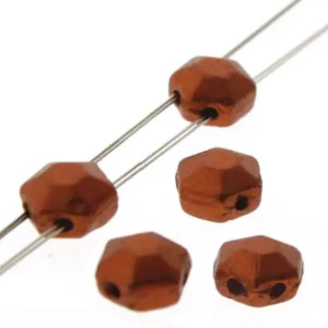 Χάντρα Honeycomb Jewel 6mm - Crystal Bronze Fire Red Matte ~30τεμ