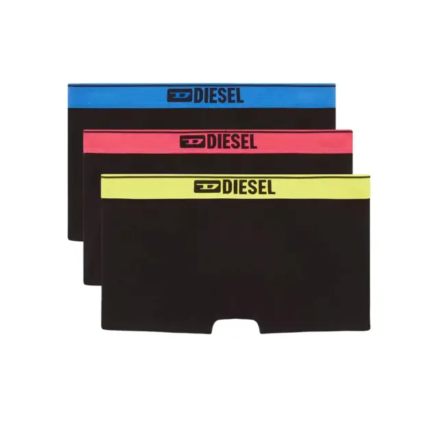 Diesel Ανδρικό Boxer Damien Contrast Denim Division Logo - Τριπλό Πακέτο, Χρώμα Black BRY - S