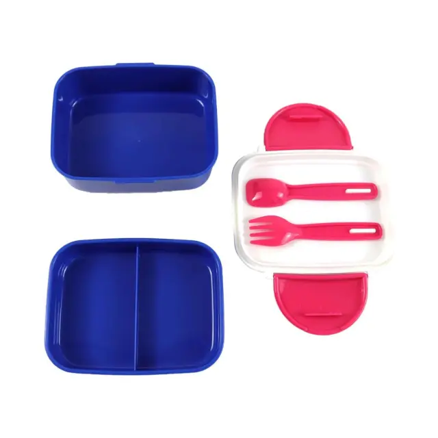 Puckator Σετ Δοχεία Φαγητού με κουτάλι & πηρούνι / Stacked Bento Lunch Box with Cutlery: Minecraft Axolotl 2