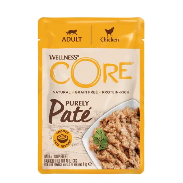 Wellness Core Cat Adult Πατέ Κοτόπουλο 85gr Μονόχρωμο