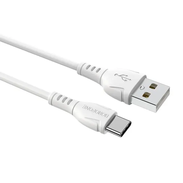Καλώδιο Borofone BX51 Triumph USB σε USB-C 3A Λεύκο 1m