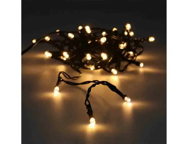 320 Φωτάκια LED - 3 Μέτρα , Κανονική Διάταξη, Μαύρο καλώδιο PVC - Θερμό Λευκό AX8401550 3