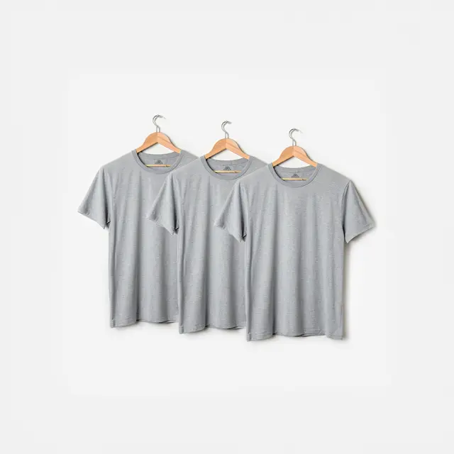 Noshame® T-shirt Pack 3τμχ Γκρί - 752518 - XXL