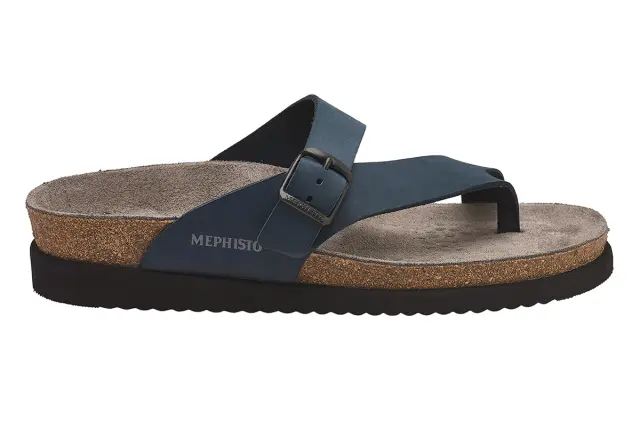 Mephisto Σαγιονάρες Γυναικείο δέρμα Nubuck Μπλέ MEP/HELEN NAVY - 36 3