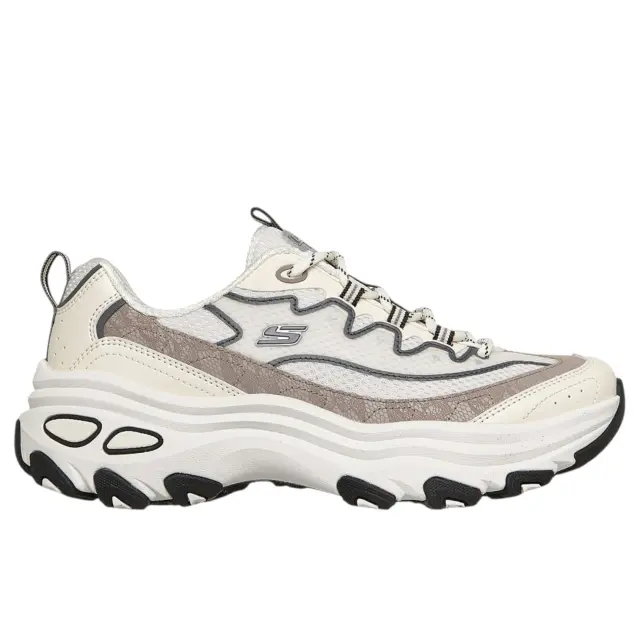 Γυναικεία Ανατομικά Sneakers Skechers D'Lite Max 180399/WBK Άσπρο Άσπρο - 40