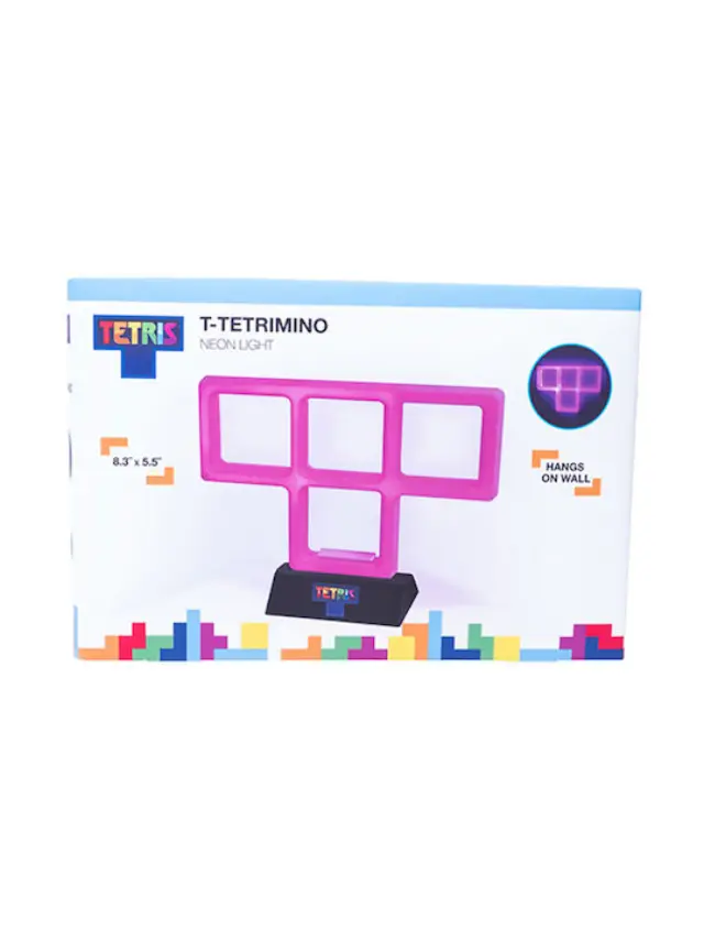 Tetris - Purple Neon Light - Purple - 21cm x 14cm - Gadgets