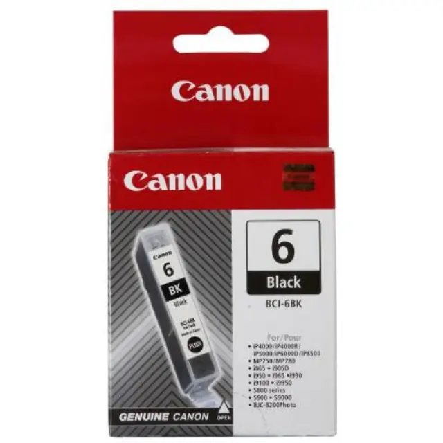 Canon BCI-6 Γνήσιο Μελάνι Εκτυπωτή InkJet Μαύρο (4705A002)