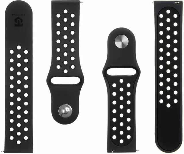 Tactical Quick Release Silicone Band 22mm Black
