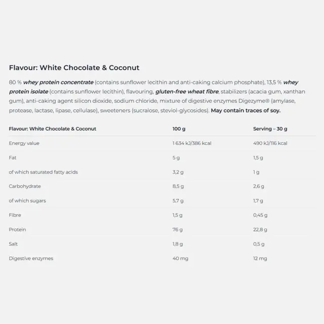 Nutrend 100% Whey Protein white-chocolate-coconut, 800-g 2