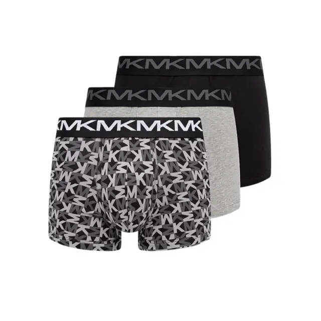 MICHAEL KORS Ανδρικό Boxer Stretch Factor Cotton - Τριπλό Πακέτο, Χρώμα Heather Grey