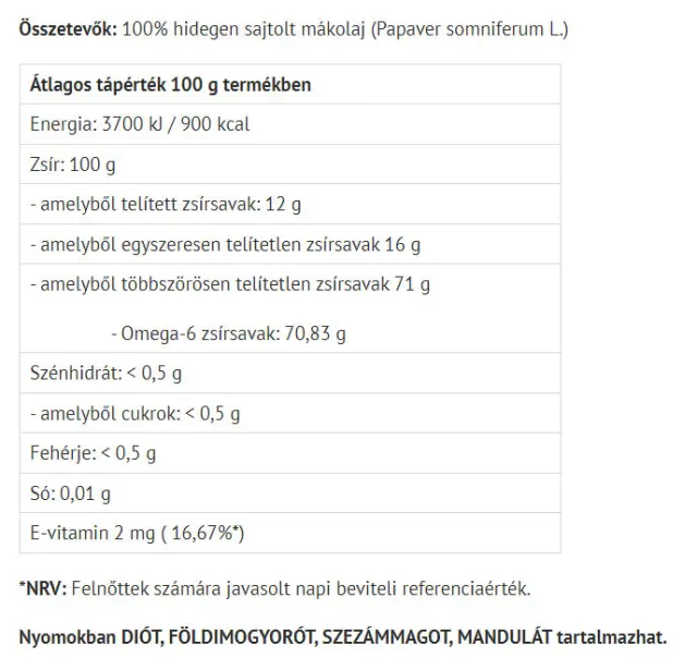 Natur Tanya Poppy Oil 2