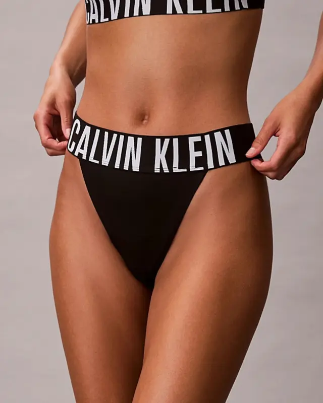 Calvin Klein Γυναικείο Bikini Bottom String High Leg Μαύρο - XL 2