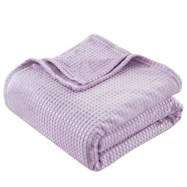 Κουβέρτα 160x220 Μονή Fleece Beauty Home Art 11553 Λιλά 100% Πολυέστερ 2
