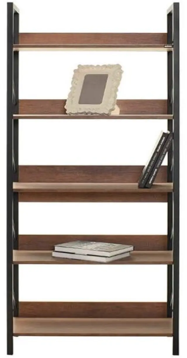 Βιβλιοθήκη KTP-850-OO Connect Καρυδιά 73x172x35cm 2