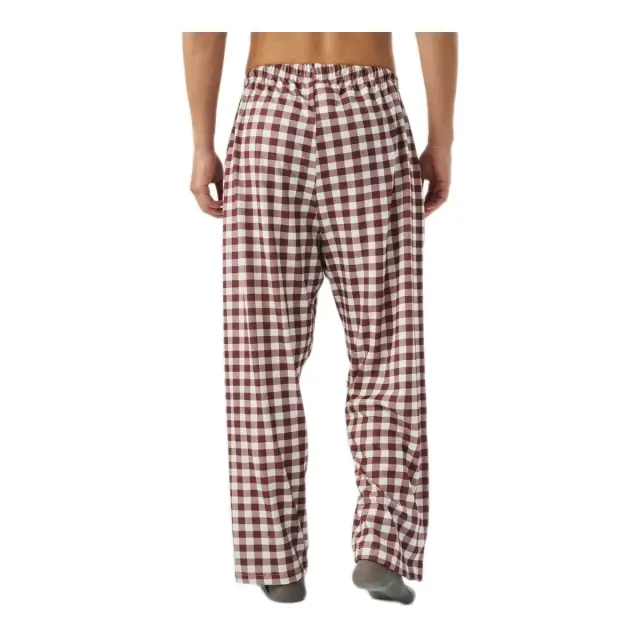 Minerva Ανδρικό Παντελόνι Πυτζάμας Oversized Εμπριμέ, Χρώμα Plaid Ecru-Brown 2