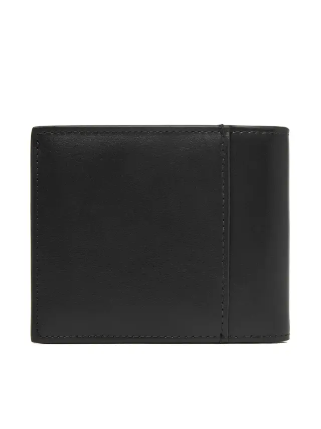 Calvin Klein Refined Emblem Mix Billfold W/ Flap Μαύρο 3