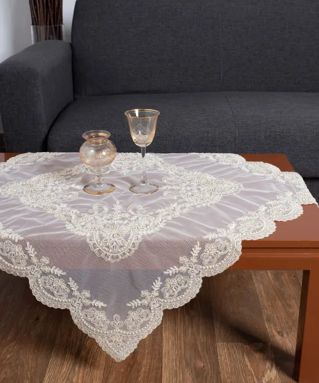 τραπεζοκαρέ (135cm x 135cm) YL12A-176 μπέζ - -
