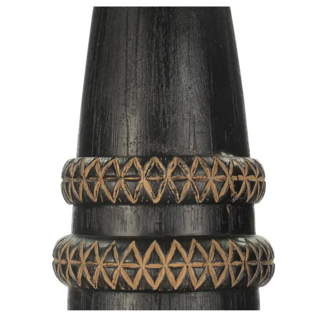 Διακοσμητικό Tribal Μαύρο Polyresin 10x10x55cm 3