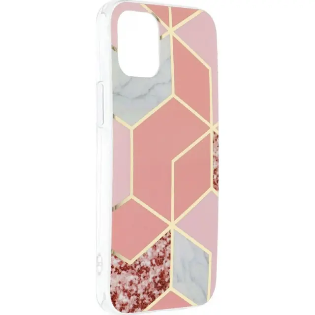 Cosmo Marble Silicone Case Θήκη Σιλικόνης Για Apple iPhone 12 Pro Max - Ροζ Μάρμαρο OEM