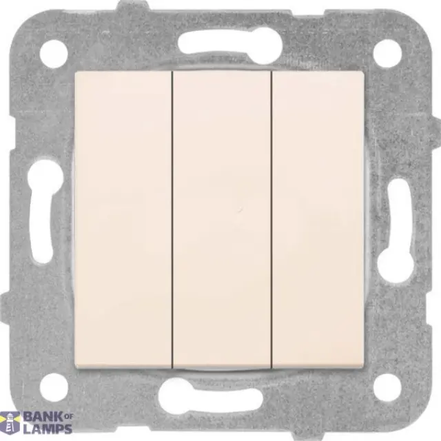 Karre-Meridian Beige Three Gang Switch