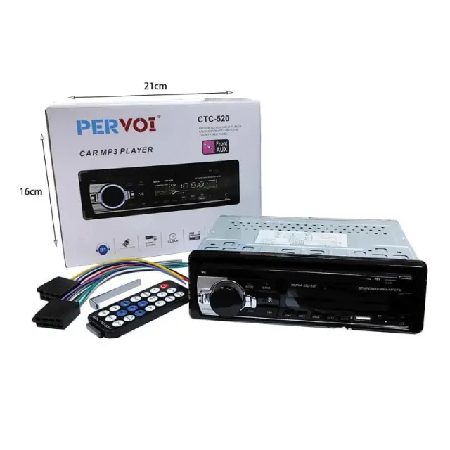 PerVoi MP3 player αυτοκινήτου USB, SD, FM, BT, Clock, Aux CTC-520 - Car MP3 player 014371 3