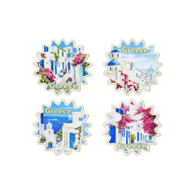 Σετ σουβέρ Greece 4τμχ - Coaster set 4pcs 026062 2