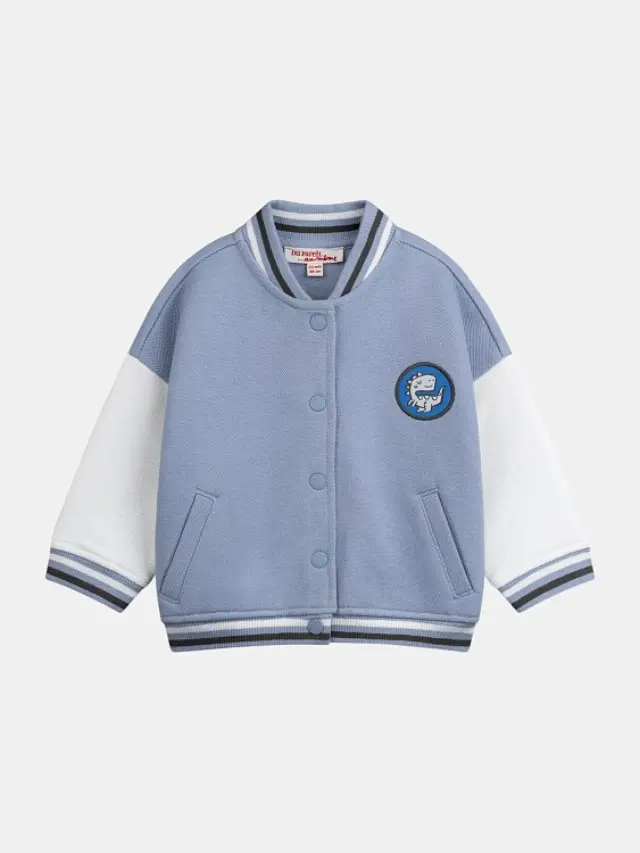 Βρεφική Ζακέτα για Αγόρια Dino Varsity ΜΠΛΕ - 3-6 μηνών