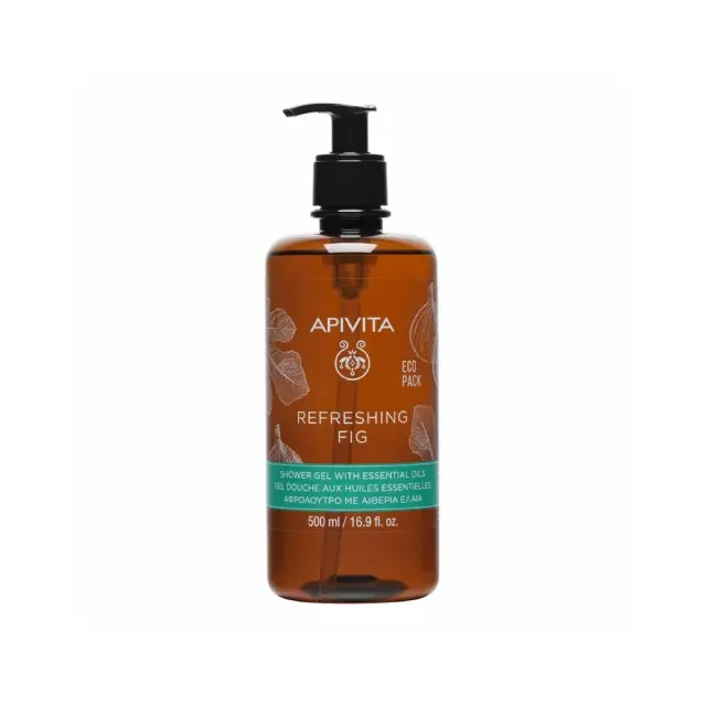 Apivita Refreshing Fig Shower Gel, Αφρόλουτρο με Αιθέρια Έλαια Σύκου 500ml