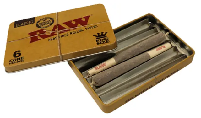 RAW Μεταλλικό Kουτί Θήκη για 6 Κώνους - King Size
