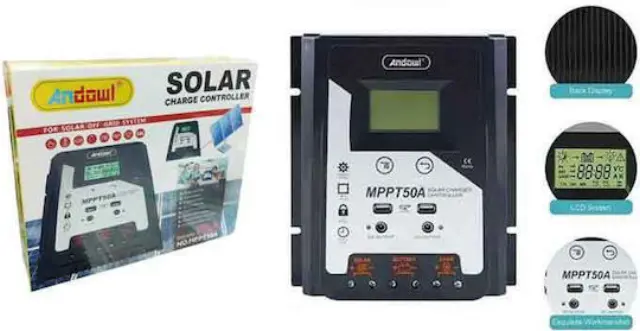 Andowl Ρυθμιστής φόρτισης φωτοβολταϊκών 70Amber MPPT 50A - Solar Charge Controller