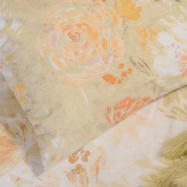 Σετ Σεντόνια 180x200+32 King Size Casual Line Melinen Anabelle Beige Με Λάστιχο50% Βαμβάκι-50% Πολυέστερ 2
