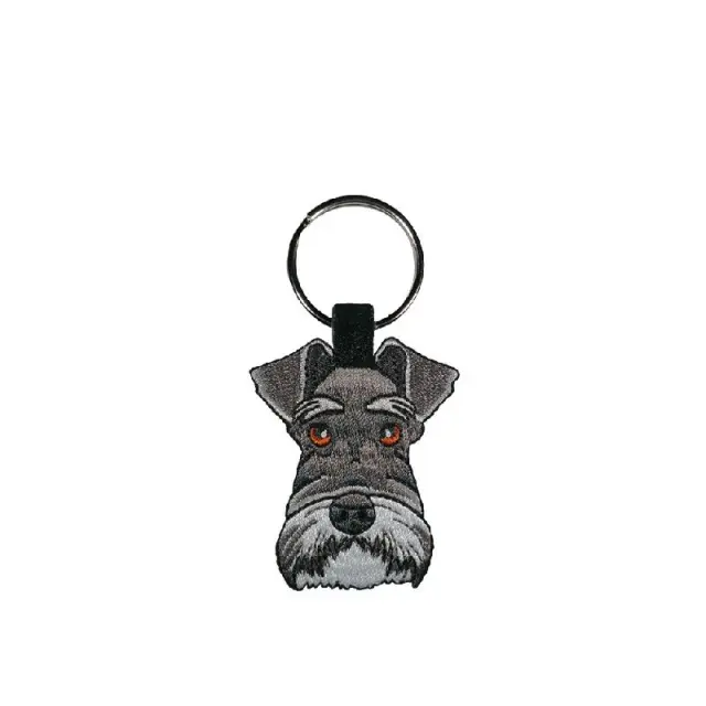 ActionLab Κεντητό Μπρελόκ Schnauzer Μονόχρωμο 2