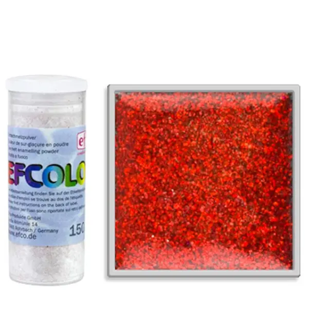 Σμάλτο Μετάλλου Efcolor 150ºC - Glitter Red - 10ml