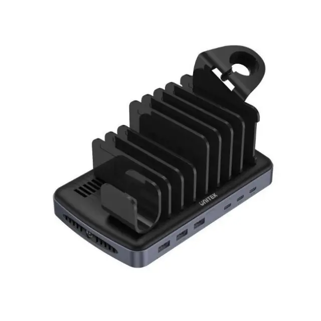 Unitek Charging Station 3 x USB-A 20W, 3 x USB-C PD 60W, 80W Black (P1207B)