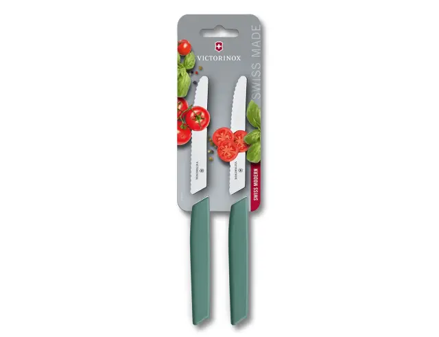 Σετ Μαχαίρια Γενικής Χρήσης Victorinox Swiss Modern με μήκος λεπίδας 11cm - Green - 2 τεμάχια6.9006.11W43B 2